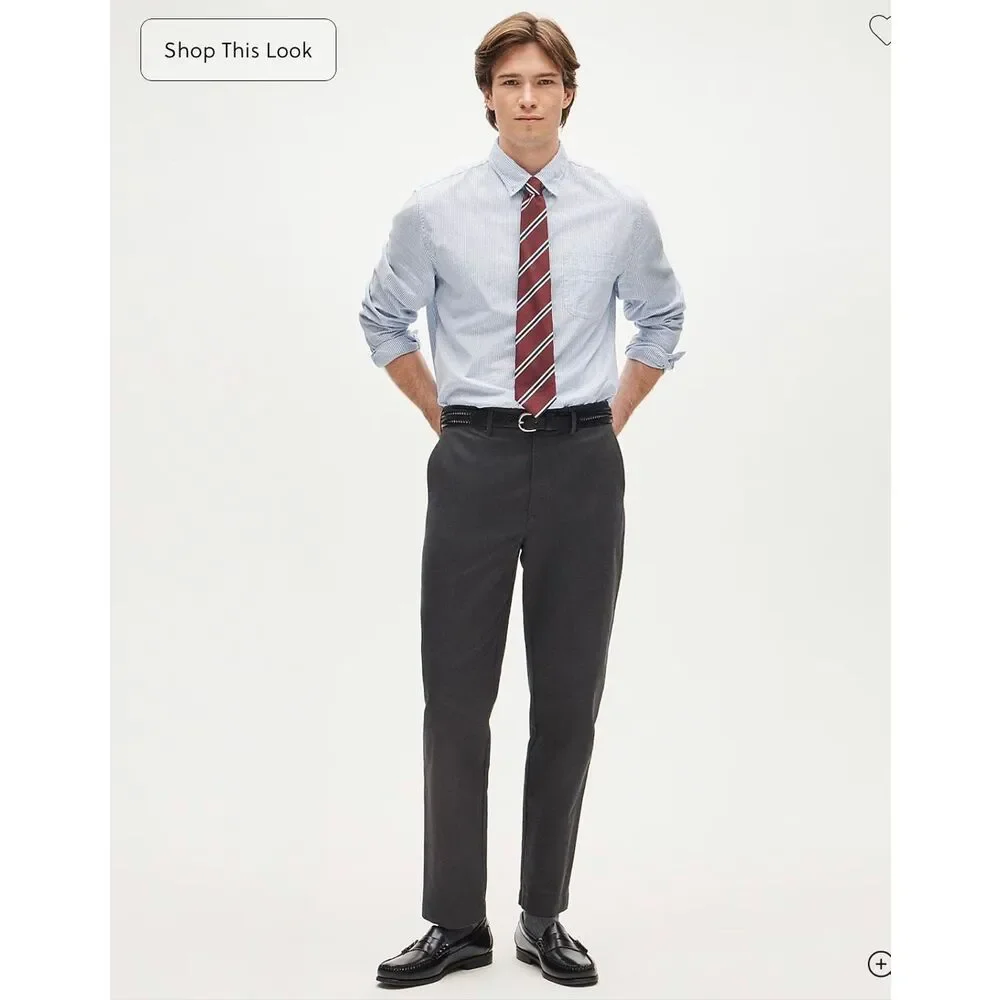 J. Crew Broken-in Straight chino pant in Charcoal Ash NWT size 36/32
